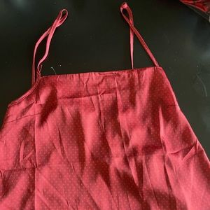 Free people red polka dot tank backless nwt large